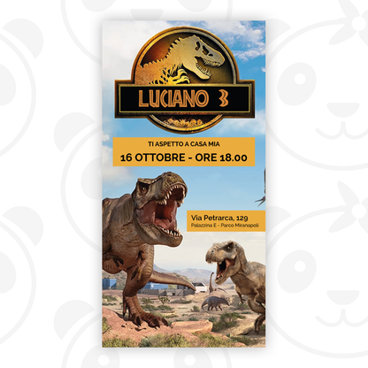 Jurassic Park digital invitation