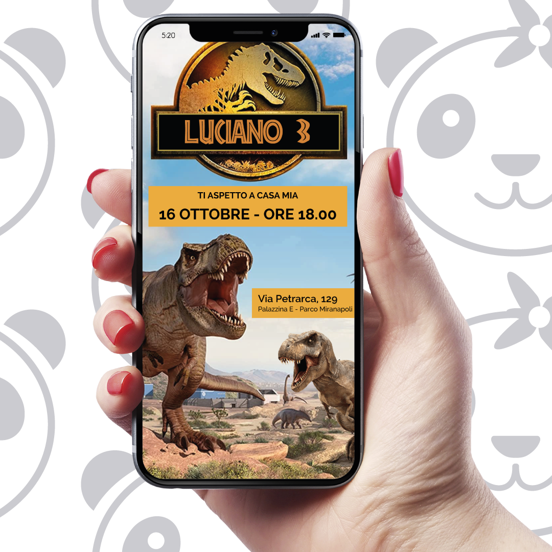 Jurassic Park digital invitation