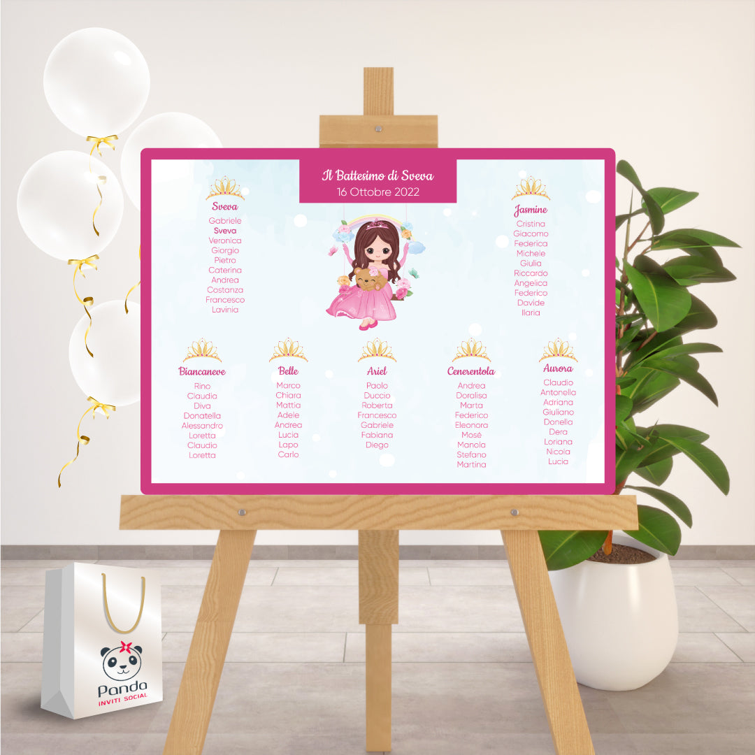 Tableau Battesimo bambina principessa