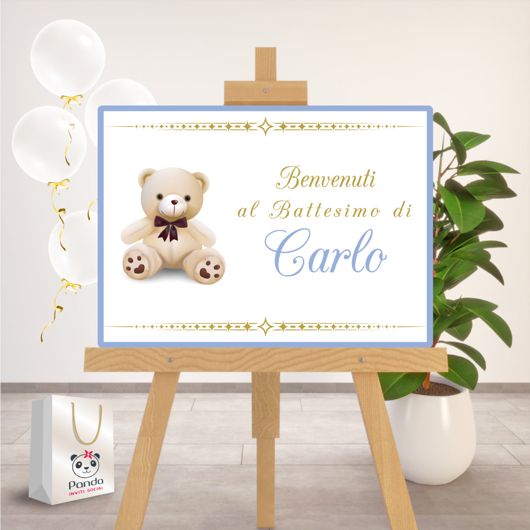 Cartello di benvenuto Battesimo