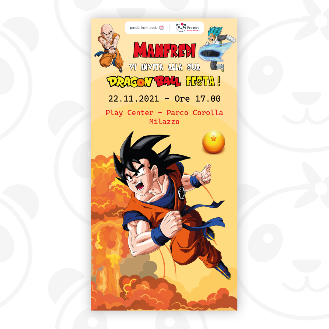 Dragon Ball digital invitation