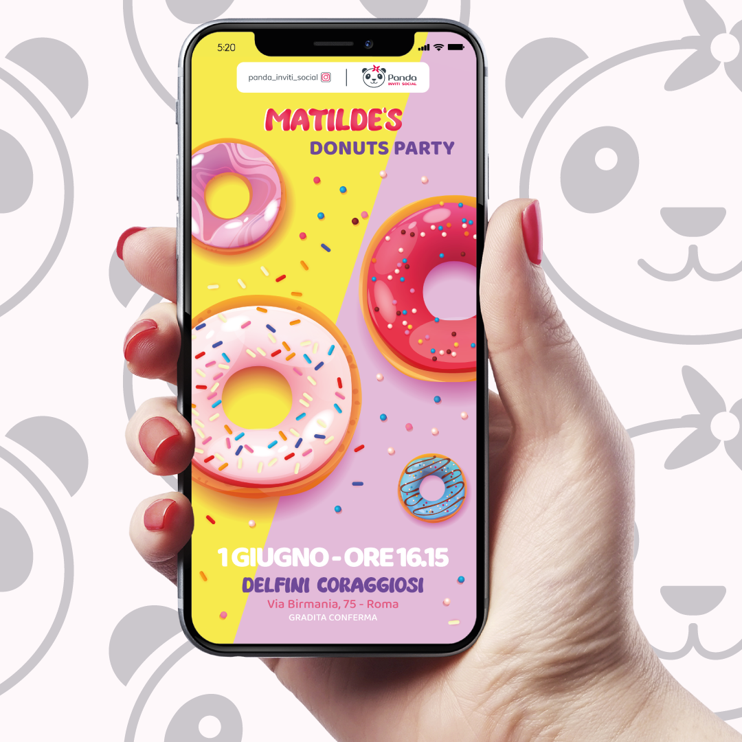 Donuts digital invitation