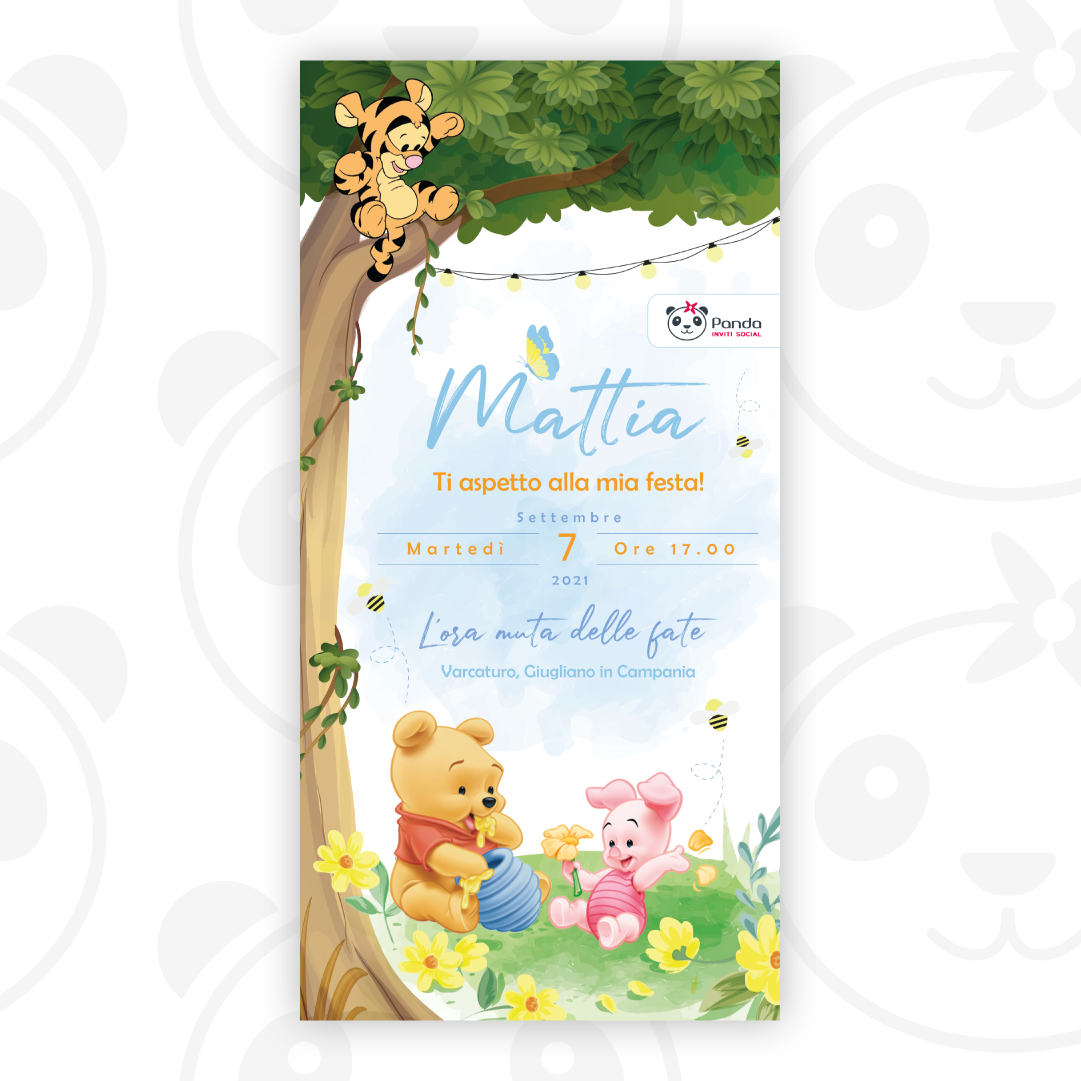 Invito digitale Winnie The Pooh