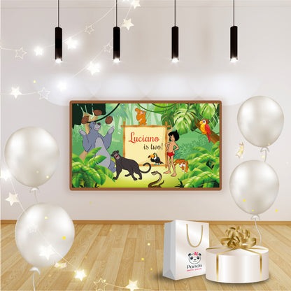 Mowgli birthday banner