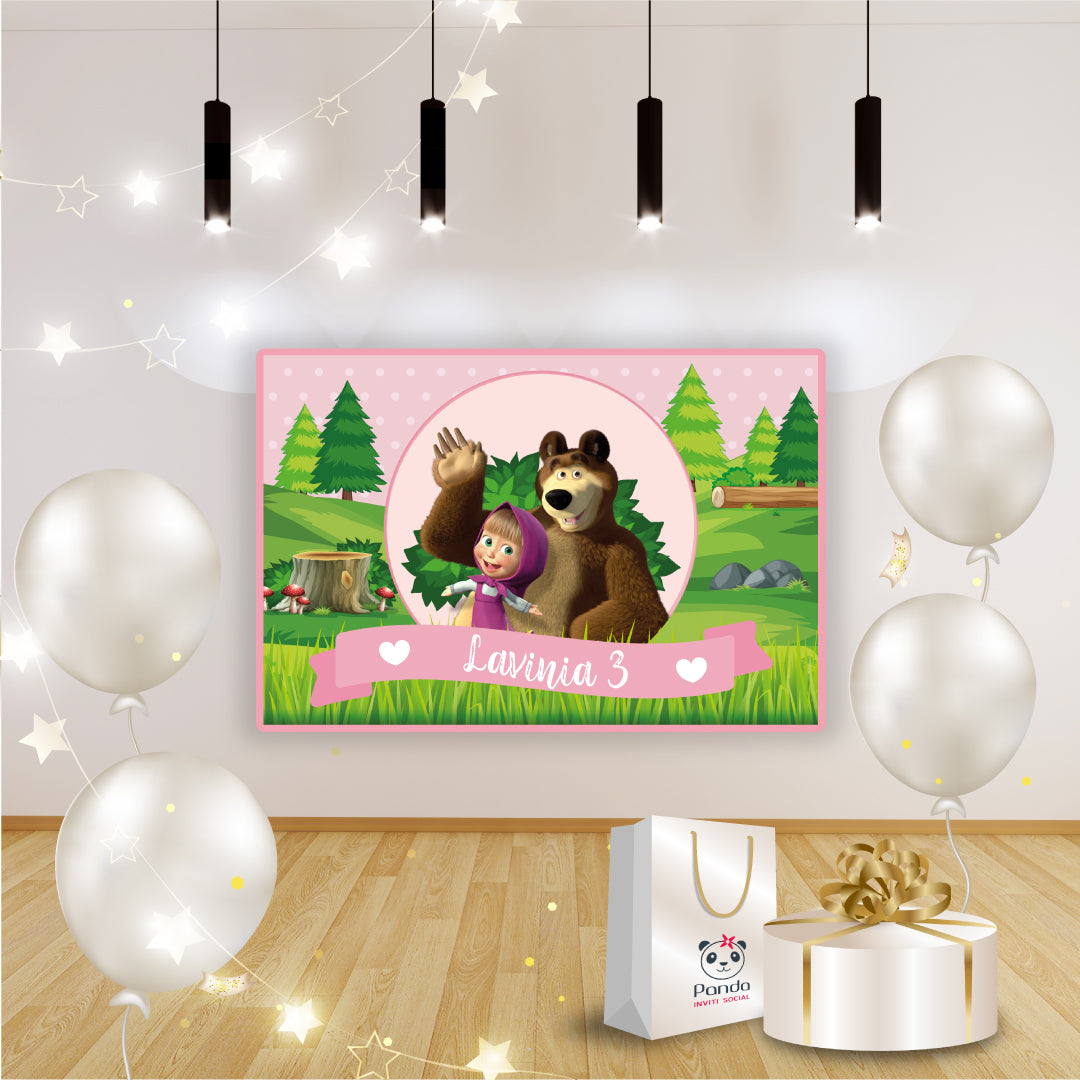 Banner compleanno Masha & Orso