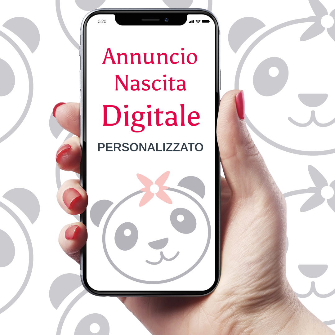 Annuncio nascita digitale personalizzato