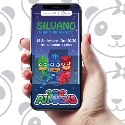 Invito digitale Pj Masks