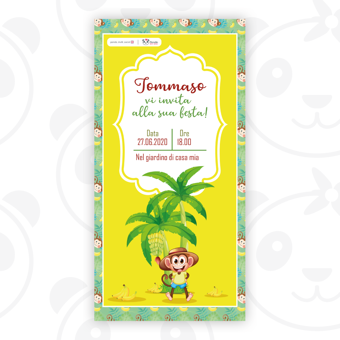 Monkey digital invitation