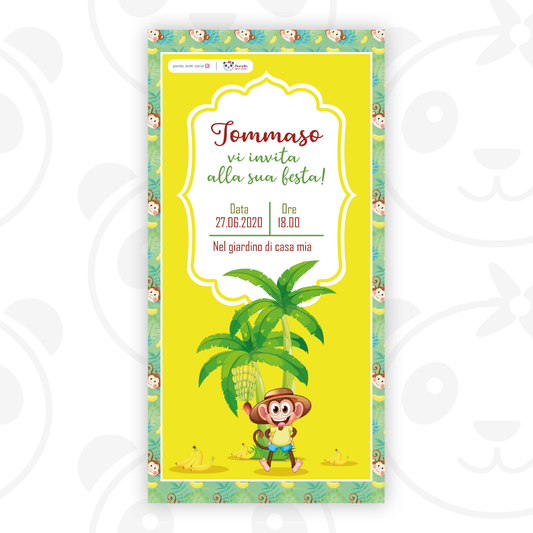 Monkey digital invitation