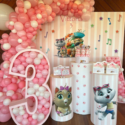 44 cats birthday banner