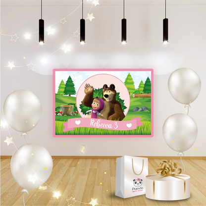 Banner compleanno Masha & Orso