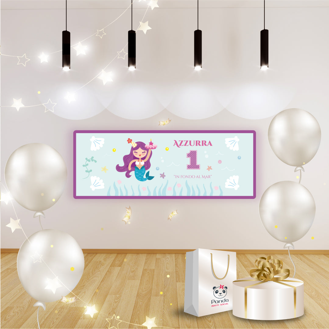 Mermaid birthday banner