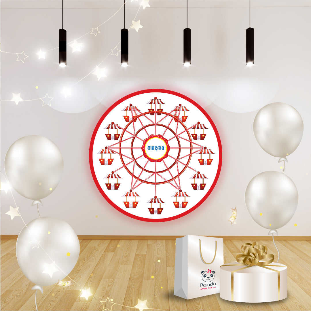 Ferris wheel birthday banner