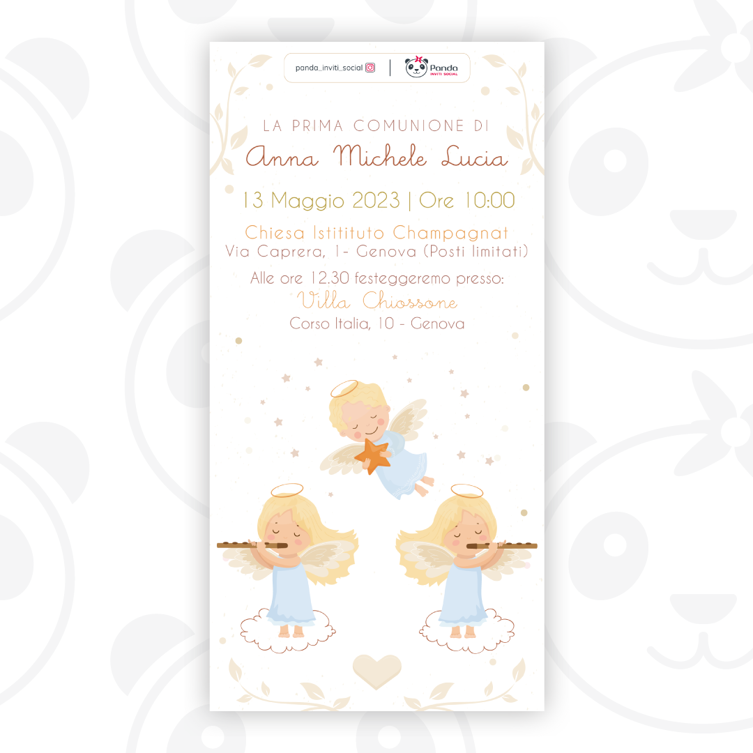 First Communion digital invitation